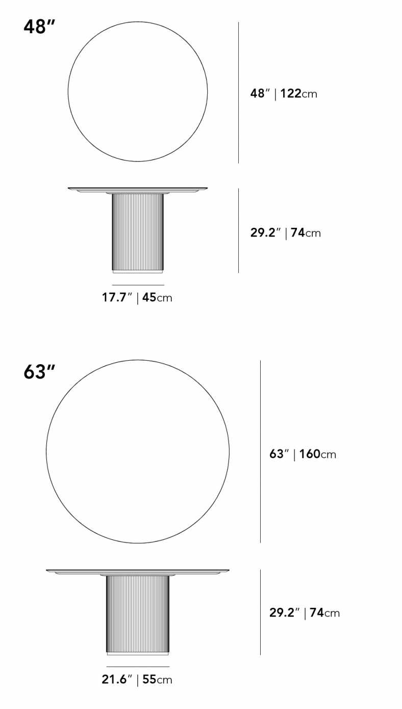 Athena Round Dining Table