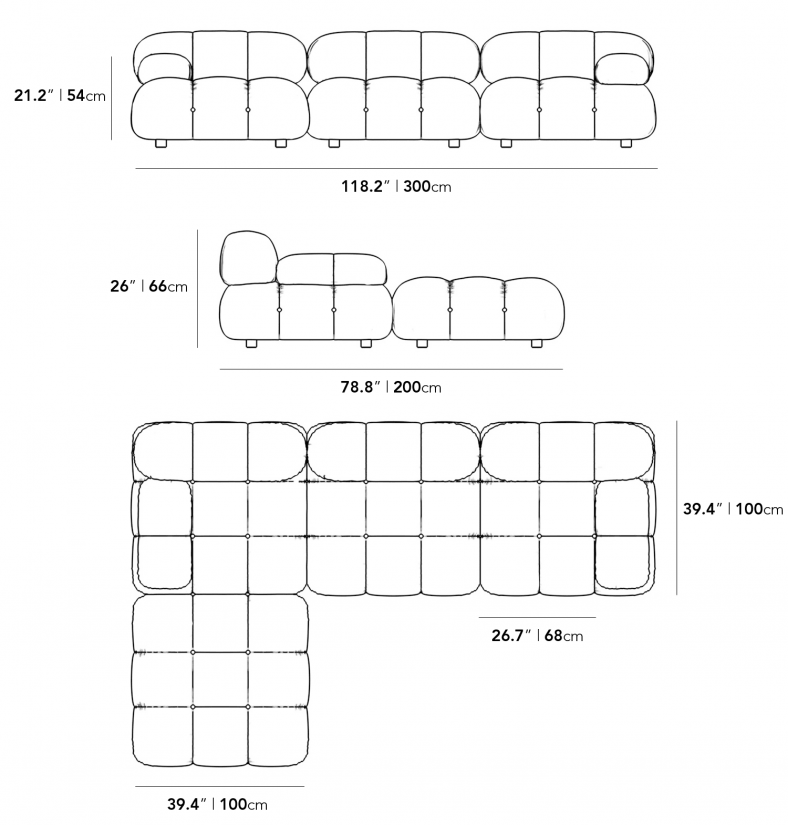Belia Sectional Sofa 